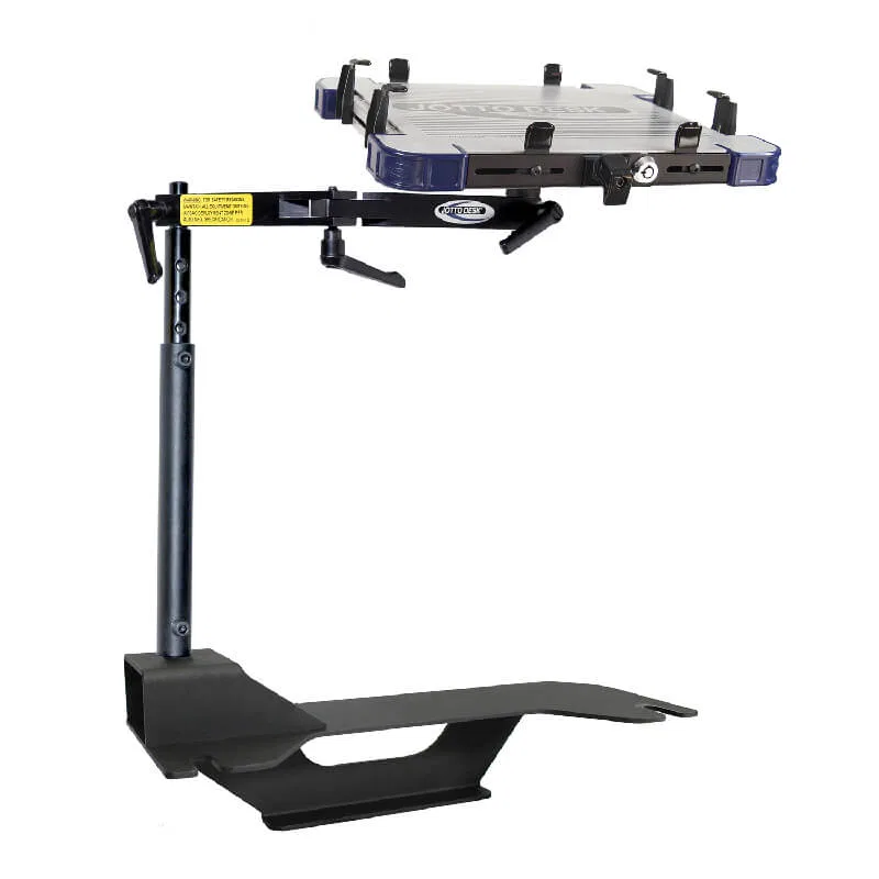 425-5684/4143 – JOTTO CARGO Laptop Mount, Floor Mount Direct Fit Adjustable Height Black ABS Desktop/ Aluminum And St...